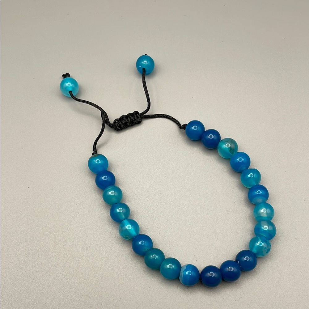 Vibrant Blue ceramic Beaded Bracelet